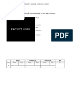 Method Statement For Testing & Commissioning of Fire Alarm System