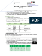 Periodic Classification of Elements Notes