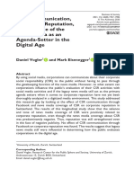 Vogler Eisenegger 2020 CSR Communication Corporate Reputation and The Role of The News Media As An Agenda Setter in The