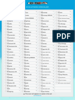 EVO Evolutions Checklist