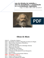 O Processo de Divisão Do Trabalho e Desenvolvimento Da Manufatura, A Acumulação Primitiva e A Acumulação Capitalista