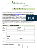 Opus Care Job Application Form FCC