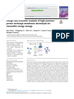 Design and Economic Analysis of High-Pressure Proton Exchange Membrane Electrolysis For Renewable Energy Storage