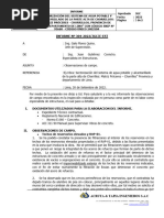 Informe 304 Observaciones de Obra