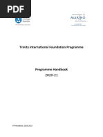 Trinity International Foundation Programme Handbook