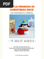 Crochet Penguin in Christmas Sock Free PDF Pattern