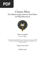 Citizen Marx - The Relationship Between Karl Marx and Republicanism - Bruno Leipold - PHD Oxon 2017