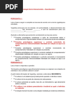 NP 1 - Psicologia Sócio Interacionista - Questionários I e II Wagner Farias