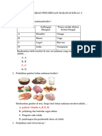 Ulangan Harian 3 Kelas 8 Pencernaan Makanan PJJ Soal