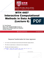 MTH 4407 - Group 2 (Dr. Farid Zamani) - Lecture 6