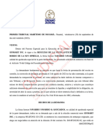 Sentencia Sinmart Contra Las Resultas de La Venta de La Carga Q Se Vendio A Huatong Co Ltd. 2