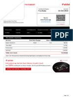 Postpaid Monthly Statement: Pay Via Airtel Thanks App