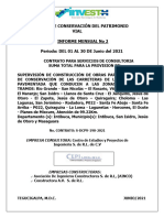 Informe Mensual Nº2 Junio 2021, Zonas Productivas Intibuca