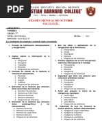 05-Exámen Psicología 2do Secundaria - Octubre