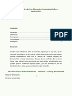 Análisis Crítico de Los Diferentes Contratos Civiles y Mercantiles (Derecho Civil y Mercantil)