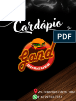 Cardápio Gand Burguer