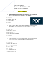 Exercícios de Juros Compostos Até Taxas Equivalentes