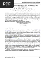 Application of Electrocoagulation For Water Conditioning