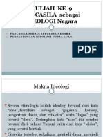 Kuliah Ke 9 PANCASILA Sebagai IDEOLOGI Negara