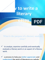 How To Write A Literary Analysis Essay