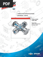 Lubrication Specifications Universal Joints