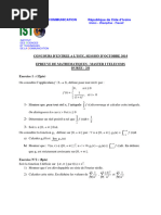 Maths - Master 1 Télécoms