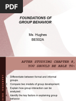 Foundation of Group Behavior