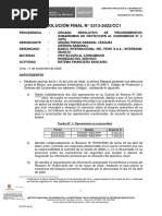 RESOLUCIÓN FINAL #3313-2022/CC1: Cuadro #1: Operaciones No Reconocidas Fecha Detalle Importe S