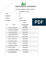 Computerised Accounting Course Work