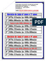 Horário de Entrada e Saída