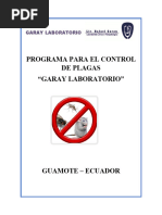 Plan de Control de Plagas y Cronograma