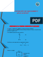 Primera Condición de Equilibrio y Aplicaciones