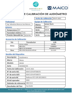 Certificado Calibracion