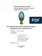 Los Alimentos en La Época Faraonica