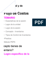 Flujo de Costos: Temario