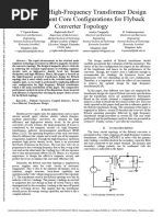 A Study On High Frequency Transformer Design With Different Core Configurations For Flyback Converter Topology