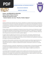 2do Reporte de Lectura Derecho Indigenas