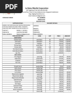 Le Katsu Manila Corporation: Purchase Order P.O. Number: Order Date: Delivery Date: Supplier Details Delivery Details