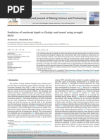 Prediction of Overbreak Depth in Ghalaje Road Tunnel Using Strength