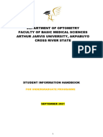 AJU OPTOMETRY HAND BOOK Latest