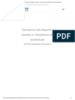 Transtorno Do Espectro Autista e Transtorno de Ansiedade - Autismo e Realidade