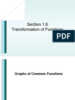 Section 1.6 Transformation of Functions