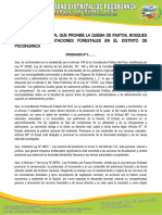 Ordenanza Municipal Que Regula La Gestión Integral y Manejo de Residuos Sólidos