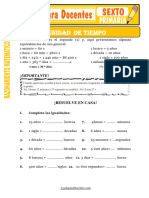 Fichas de Unidades de Tiempo para Sexto de Primaria