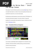 10 Rules For Better Data - Avoid PCB Design Issues