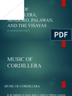 Music of Cordillera, Mindoro, Palawan, and The Visayas