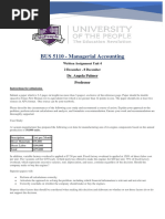 BUS 5110 Managerial Accounting - Written Assignment Unit 4