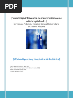 Protocolo FLUIDOTERAPIA DE MANTENIMIENTO EN EL NINO HOSPITALIZADO. SP HGUA 2023