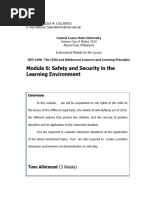 Module 6 Safety and Security in The Learning Environment