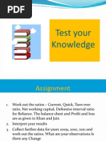 Test Your Knowledge - Ratio Analysis